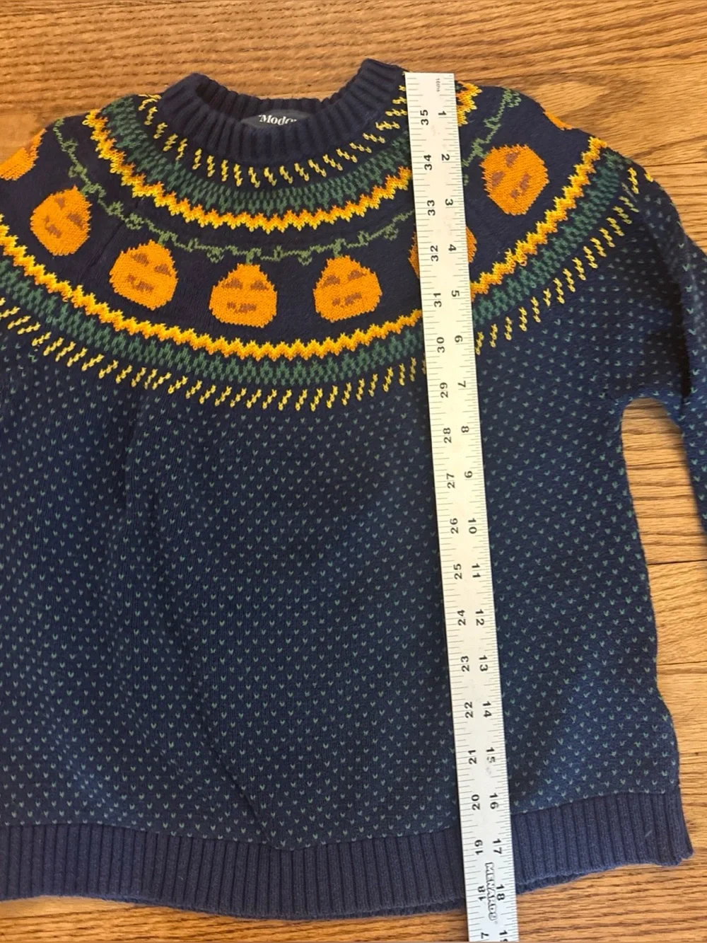 ModCloth Give Em Pumpkin To Talk About Fair Isle Sweater Youth M Halloween Fall